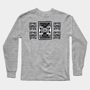 Mayan symbols writing mayan culture images and decoration mayan man Long Sleeve T-Shirt